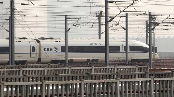 Crh China Railway High Speed Pociąg Bullet Podróżuje Kolei Szybkich — Zdjęcie stockowe