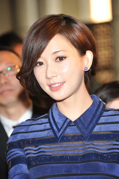 Tchajwanský Modelkou Herečkou Lin Chi Ling Zachycen Během Tiskové Konference — Stock fotografie