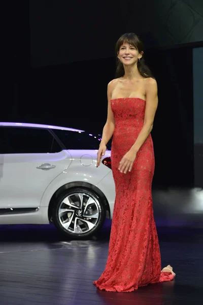 French Actress Sophie Marceau Smiles Launch Ceremony Citroen Ds5 Shenzhen — Stock Photo, Image