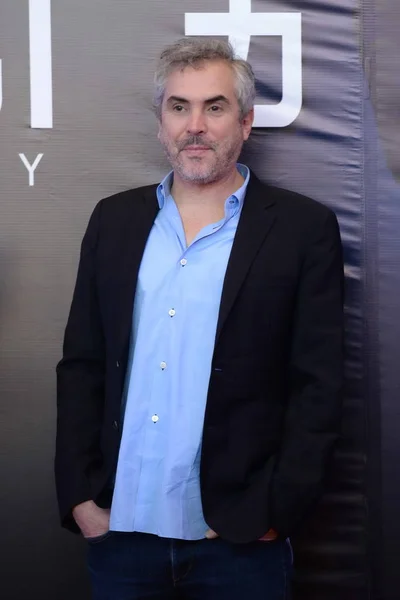 Mexican Film Director Alfonso Cuaron Smiles Press Conference Premiere His — Stock Photo, Image