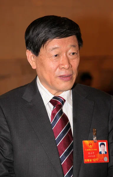 Zhang Shiping Presidente Del Gruppo Cinese Hongqiao Presidente Dello Shandong — Foto Stock