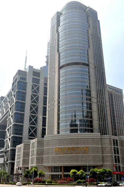 Vista Banco Desenvolvimento China Cdb Tower Lujiazui Financial District Pudong — Fotografia de Stock