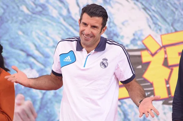 Portugisiska Fotbollsstjärnan Luis Figo Real Madrid Leyendas Deltar Ett Evenemang — Stockfoto