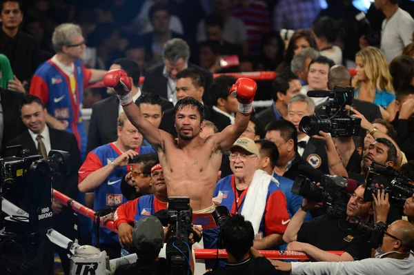 Manny Pacquiao Filipinas Celebra Después Derrotar Brandon Rios Los Estados — Foto de Stock