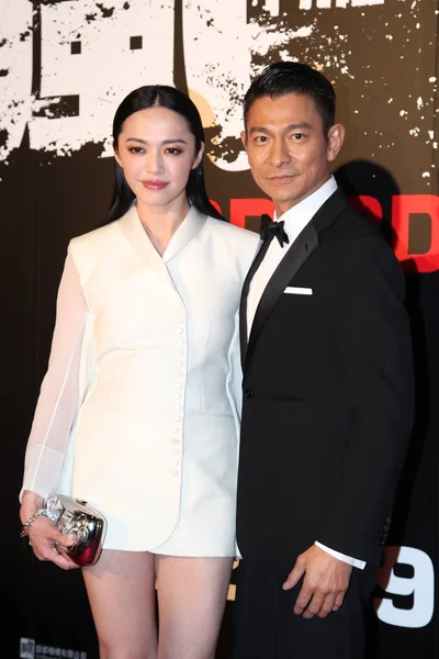 Китайская Актриса Чэнь Слева Гонконгская Певица Актер Энди Лау Позируют — стоковое фото