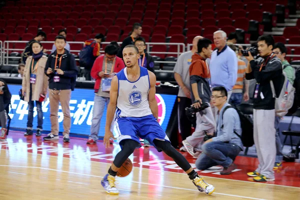 Stephen Curry Golden State Warriors Front Takes Part Training Session — Stock Photo, Image