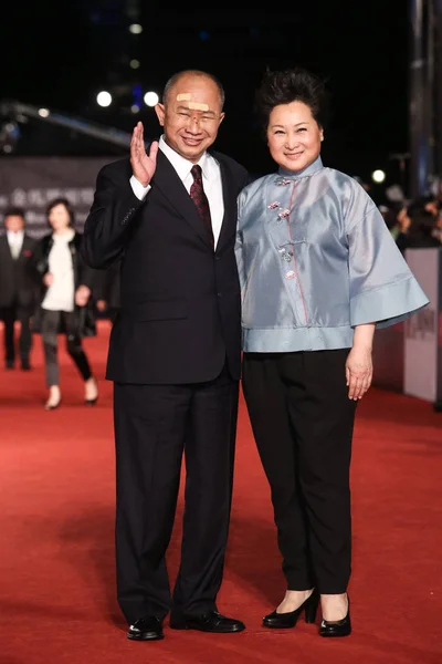 Director Hollywood John Woo Izquierda Esposa Annie Woo Ngau Chun —  Fotos de Stock