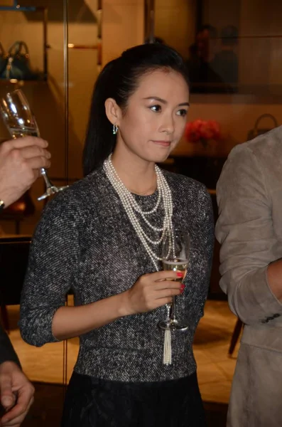 Kinesiska Skådespelerskan Zhang Ziyi Avbildade Anläggningen Champagne Öppningsceremonin För Tods — Stockfoto