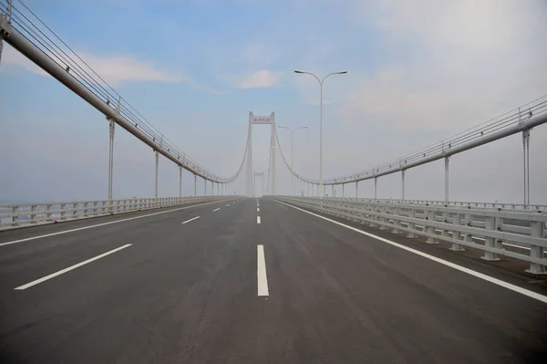 Veduta Del Ponte Sul Fiume Taizhou Yangtze Nella Città Taizhou — Foto Stock