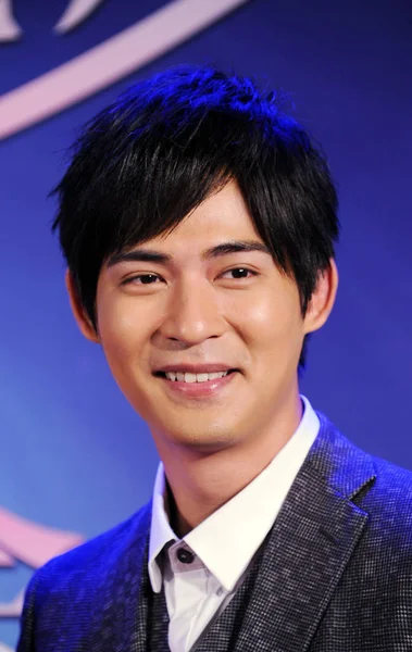 Taiwanese Actor Vic Chou Smiles Press Conference His New Movie — Stock Photo, Image