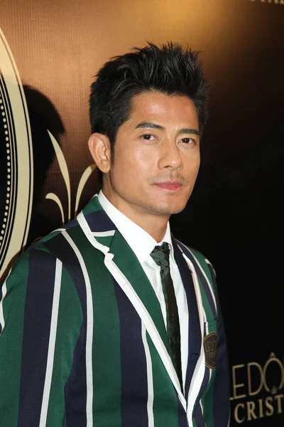 Hong Kong Schauspieler Und Sänger Aaron Kwok Posiert Während Der — Stockfoto