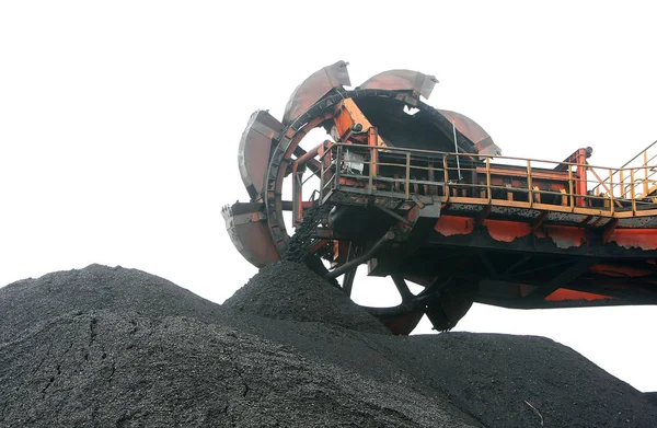 Coal Being Piled Coal Fired Power Plant Chengdu City Southwest — Stock Photo, Image