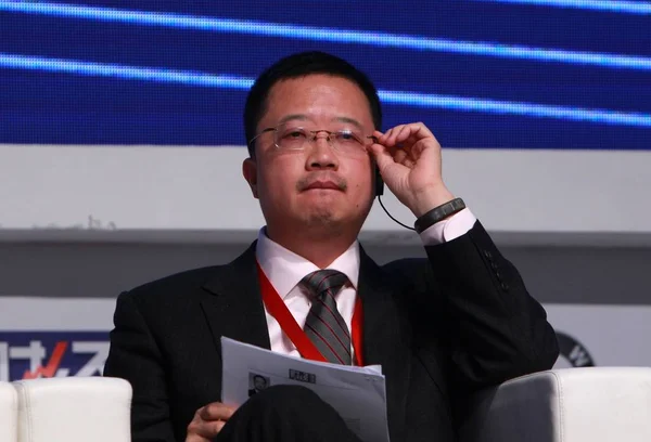 Liang Xinjun Grundarna Och För Fosun Group Avbildas Caijing Annual — Stockfoto