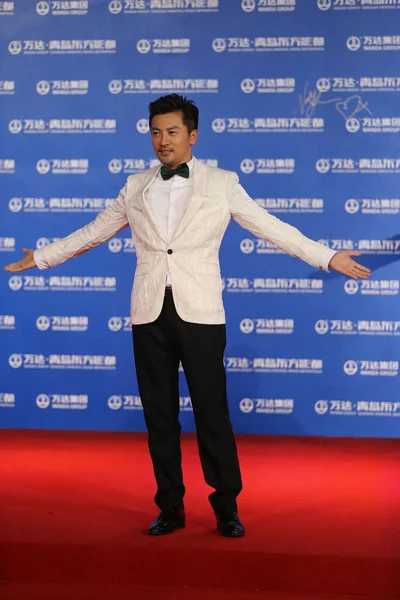 Taiwanese Acteur Alec Vormt Als Hij Een Lancering Feestje Voor — Stockfoto