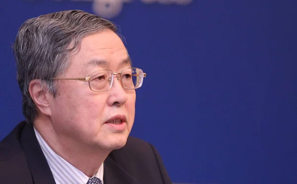 Zhou Xiaochuan Gobernador Del Banco Popular China Pboc Banco Central — Foto de Stock