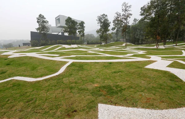 Vista Del Museo Arte Sifang Diseñado Por Arquitecto Neoyorquino Steven — Foto de Stock