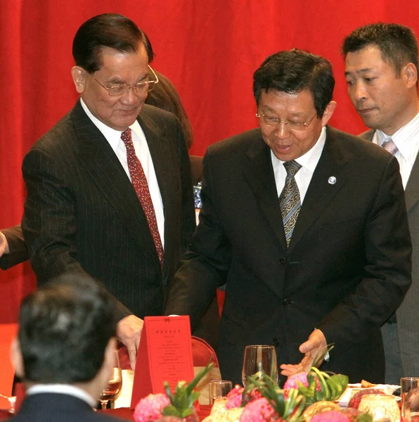 Chen Deming Segundo Derecha Presidente Asociación Para Las Relaciones Través —  Fotos de Stock