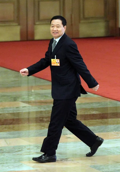 File Xiao Gang Chairman Bank China Boc Arrives Fourth Plenary — стоковое фото