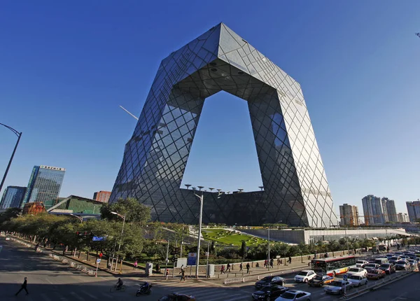 Pohled Nové Cctv Tower Cbd Central Business District Pekingu Čína — Stock fotografie