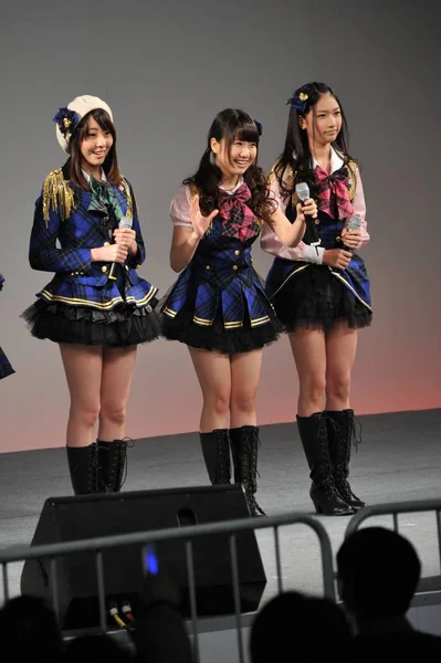 Akb48 Japán Női Idol Csoport Tagjai Vannak Képen Peking Kína — Stock Fotó