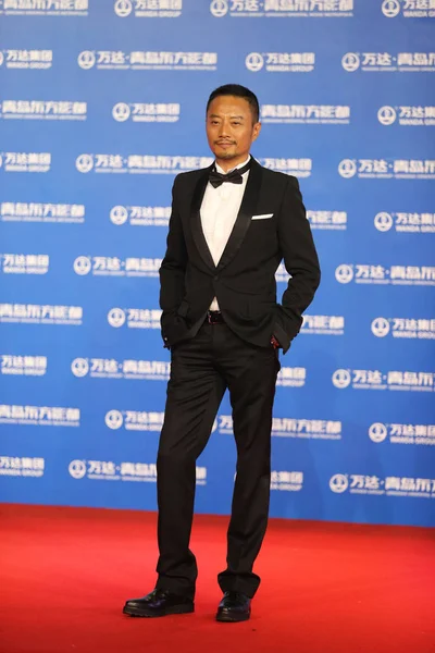 Chinese Acteur Zhang Hanyu Vormt Als Hij Een Lancering Feestje — Stockfoto