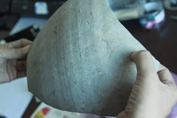 Uma Equipe Arqueológica Chinesa Mostra Uma Parte China Descoberta Wenling — Fotografia de Stock
