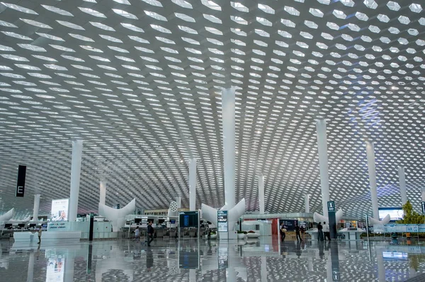 Interiör Utsikt Över Terminal Shenzhen Airport Shenzhen Södra Chinas Guangdongprovinsen — Stockfoto