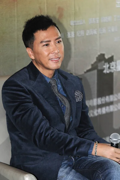 Hong Kong Actor Donnie Yen Listens Press Conference His New — Stock Photo, Image