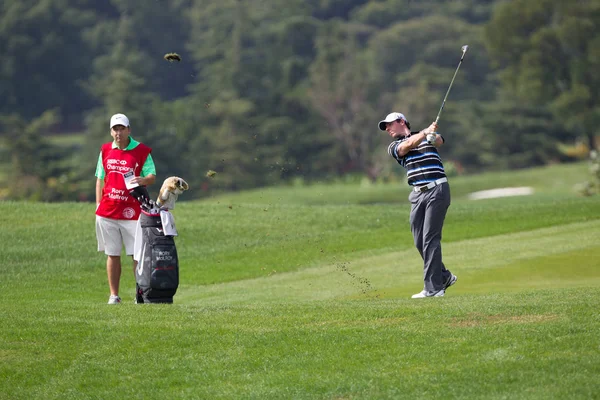 Golfista Rory Mcilroy Irlanda Del Norte Derecha Juega Tiro Partido —  Fotos de Stock