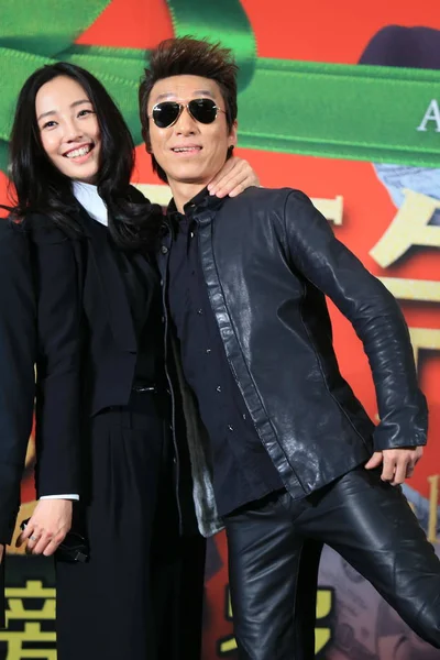 Atriz Chinesa Bai Baihe Esquerda Seu Marido Cantor Chen Yufan — Fotografia de Stock