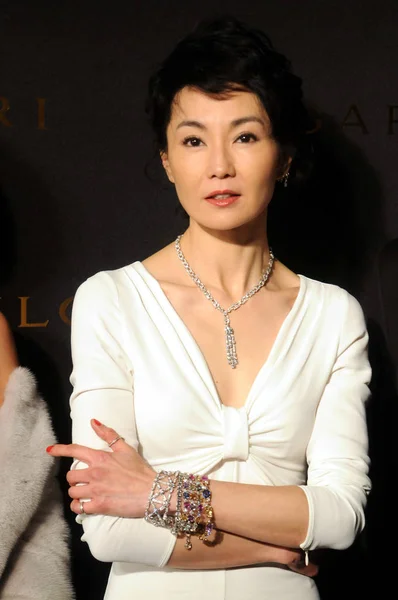 Actriz Hong Kong Maggie Cheung Posa Ceremonia Apertura Retrospectiva Bulgari —  Fotos de Stock