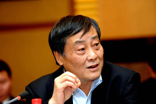 Zong Qinghou Chairman Ceo Wahaha Group Speaks Meeting Hangzhou City — Stock Photo, Image