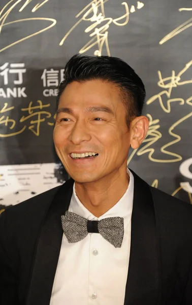 Cantante Attore Hong Kong Andy Lau Sorride Sul Tappeto Rosso — Foto Stock