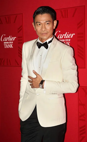 Ator Cantor Hong Kong Andy Lau Posa Durante Evento Promocional — Fotografia de Stock