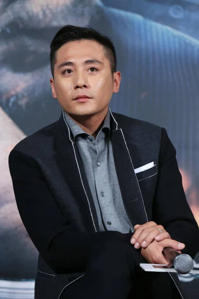 Der Chinesische Schauspieler Liu Posiert Auf Einer Pressekonferenz Seinem Neuen — Stockfoto