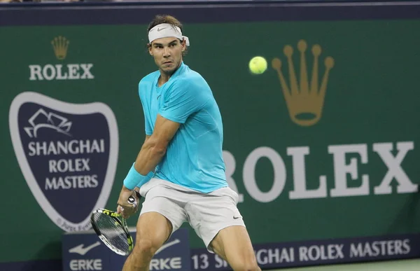 Rafael Nadal Espanha Retorna Arremesso Contra Alexandr Dolgopolov Ucrânia Durante — Fotografia de Stock