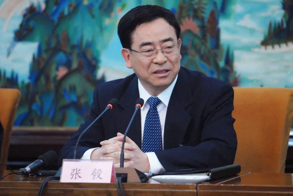 Zhang Então Chefe Partido Comunista Região Autônoma Ningxia Hui Novo — Fotografia de Stock