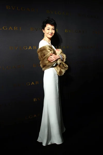 Actrice Hongkongaise Maggie Cheung Pose Lors Cérémonie Ouverture Rétrospective Bulgari — Photo