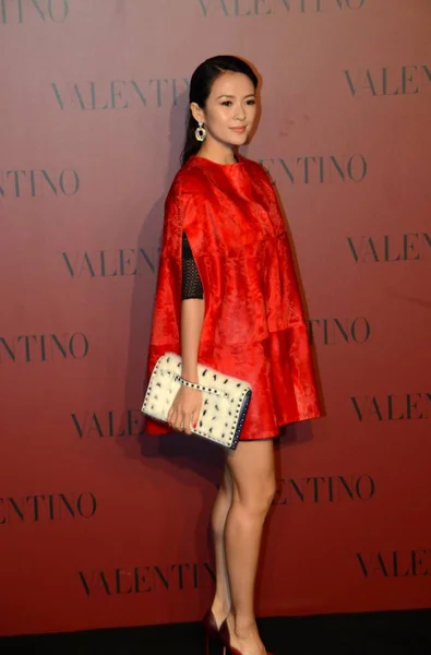 Chinese Actress Zhang Ziyi Poses She Arrives Valentino Shanghai Collection — Stock Photo, Image