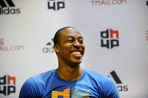 Nba Ster Dwight Howard Van Houston Rockets Basketbal Team Glimlach — Stockfoto