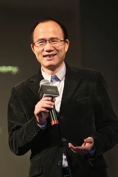 2012年12月18日 复星国际董事长郭广昌在中国上海举行的一次会议上讲话 — 图库照片
