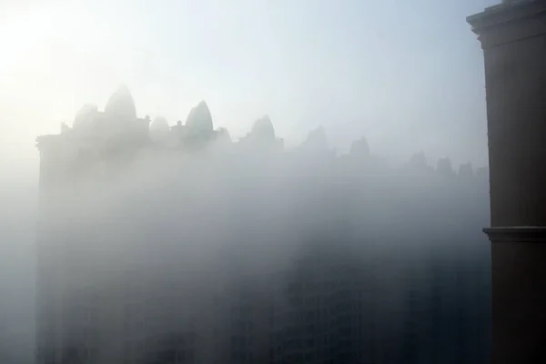 Вид Височиних Будівель Важких Смог Місті Харбін Північно Східної Chinas — стокове фото