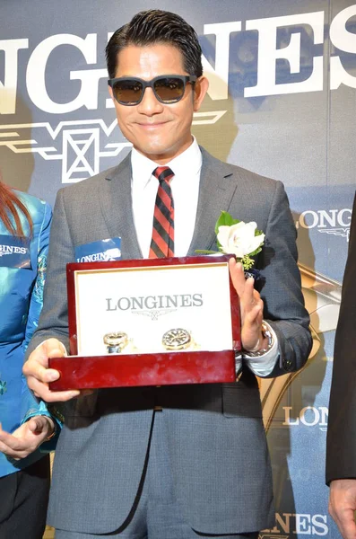 Acteur Chanteur Hongkongais Aaron Kwok Expose Des Montres Longines Lors — Photo