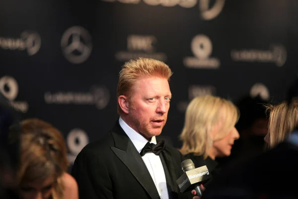 Der Ehemalige Tennisstar Boris Becker Wird Interviewt Als Februar 2012 — Stockfoto