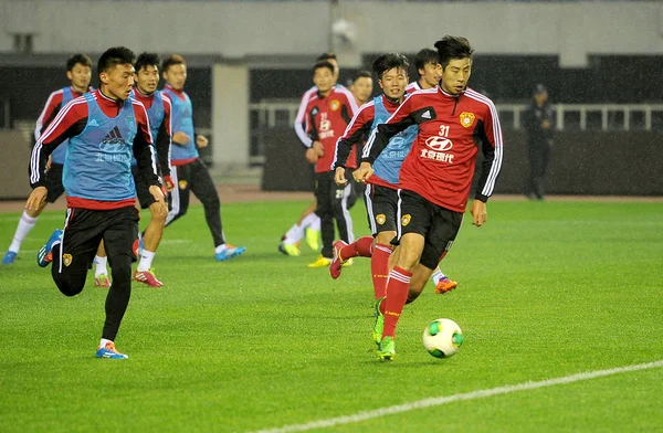 Caption Correction Players Chinese National Football Team Take Part Training — Stock Photo, Image