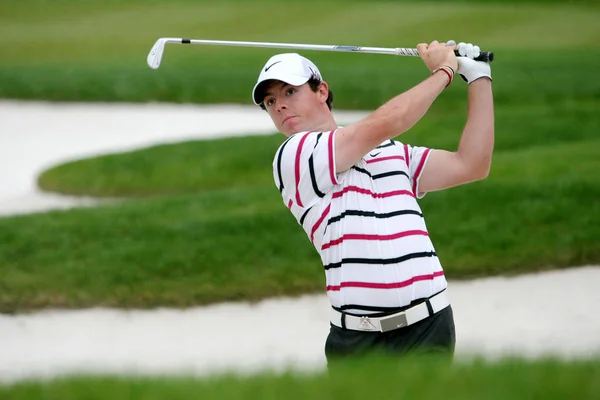 Rory Mcilroy Nordirland Hits Bunker Den Första Omgången Hsbc Champions — Stockfoto