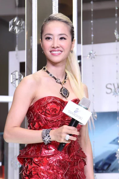 Taiwanese Singer Jolin Tsai Poses Launch Ceremony New Christmas Collections — Stock Photo, Image