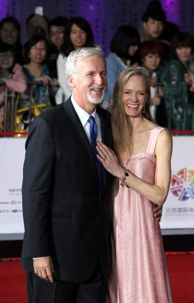 Director Cine Productor Canadiense James Cameron Esposa Suzy Amis Aparecen — Foto de Stock