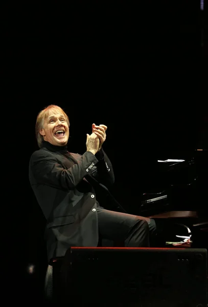 Pianista Francês Richard Clayderman Reage Concerto Sua Turnê Pela China — Fotografia de Stock