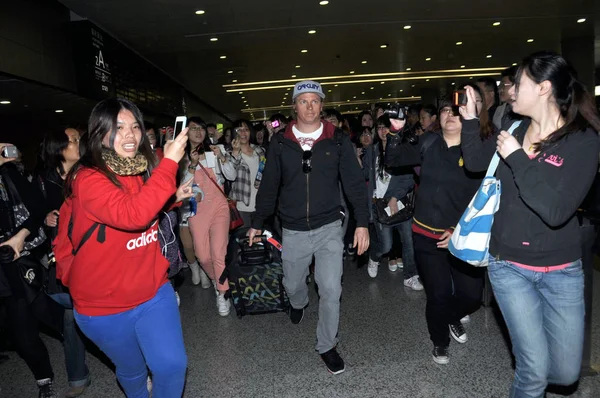 Finnish Driver Kimi Raikkonen Lotus Renault Team Arrives Pudong International — Stock Photo, Image